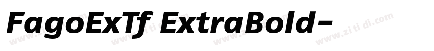 FagoExTf ExtraBold字体转换